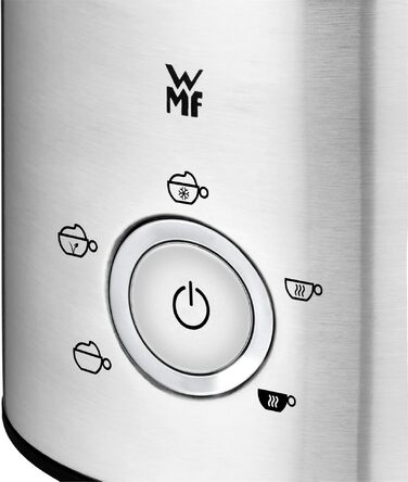WMF Lono Silk: Електричний піноутворювач для молока індукційний, 150-500 мл, для капучино, лате, гарячого шоколаду (скло/шоколад)