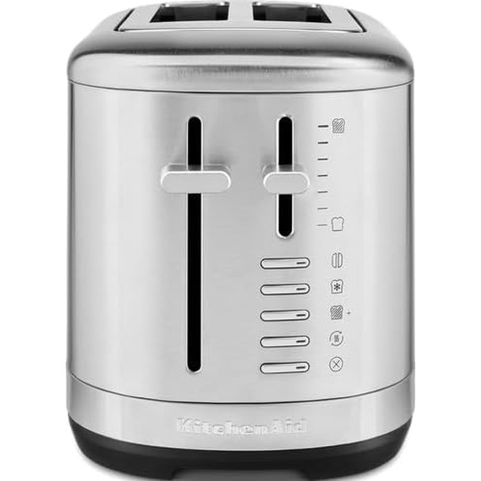 Тостер KitchenAid для 2 скибок, ретро дизайн, нержавіюча сталь - 7 функцій