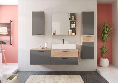 Дзеркало для ванної xonox.home Mason з полицею, 79x73x14 см