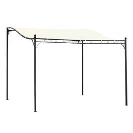 Намет з навісом для садової альтанки Outsunny Pergola металевий, кремовий, 297x297см