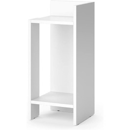 Журнальний стіл Vicco Kian білий 25x60 см, для вітальні, компактний
