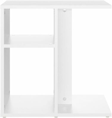 Журнальний стіл vidaXL з місцем для зберігання, білий, 50x30x50 см, деревностружковий, для вітальні, кавовий стіл, тумба для дивана