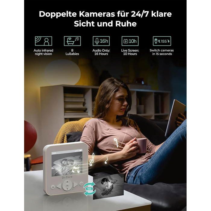 Відеоняня Dr.Care з камерою та монітором 2.8
