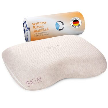 Ортопедична подушка для здоров'я maBELLA з ефектом пам'яті (Memory Foam) та доглядовим чохлом SKIN+