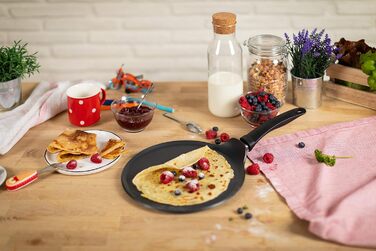 Млинцева пательня KUHN RIKON Easy Induction, алюмінієва, антипригарна, для індукції, 25 см, чорна
