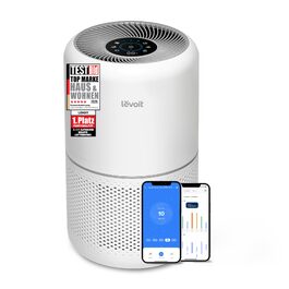 Очищувач повітря Levoit Core 300S з HEPA-фільтром, керуванням через додаток та авторежимом для алергіків, до 50 м², білий