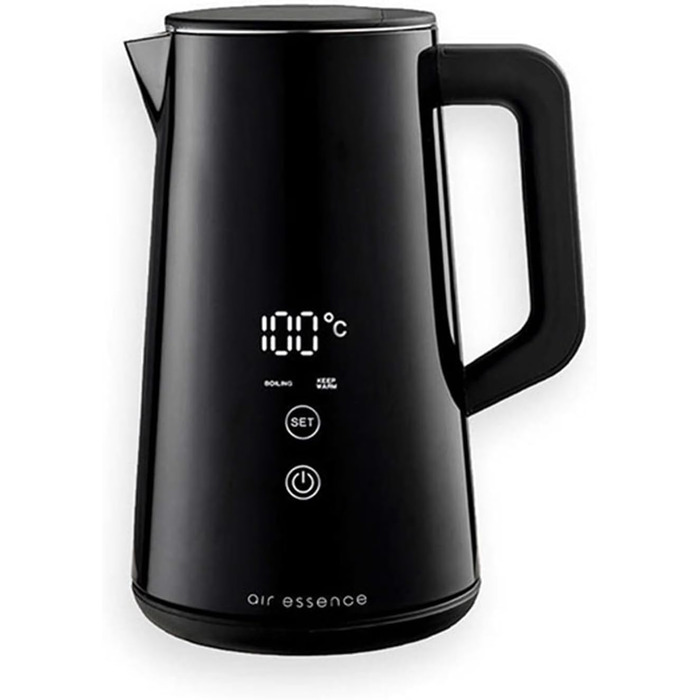 Електрочайник Air Essence LuminaTi PRO, 1500 Вт, 2 л, чорний, з регулюванням температури, без Wi-Fi