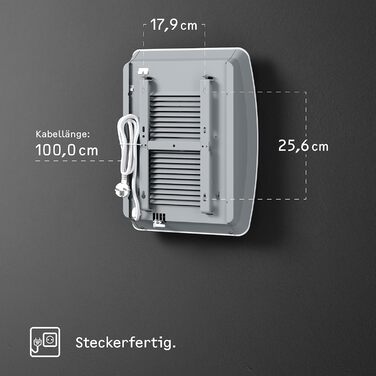 Електричний конвектор STIEBEL ELTRON CK 20 Premium, 2 кВт, для 25 м², VDE, LC-дисплей, тижневий таймер, 120 хв таймер, безшумний режим, енергоощадний обігрівач для ванної