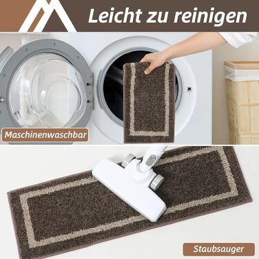 Килимки для сходів COSY HOMEER, самоклеючі, машинне прання, 100% поліестер, 70x22 см, для дітей, літніх і собак, 4 шт., коричневі