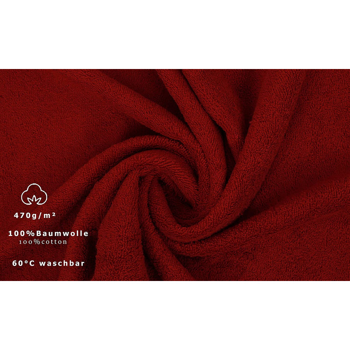 Набір рушників Betz Premium 6 шт, 100% бавовна, рубіново-червоні: 1 пляжний, 2 для рук, 1 гостьовий, 1 для вмивання, 1 для мила