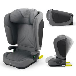 Автокрісло Kinderkraft UNITY 2 i-Size, 100-150 см, 3,5-12 років, сірий (Gray), регульована підголовник, AIR FLOW