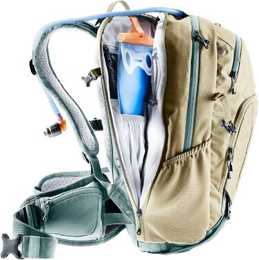 Жіночий велосипедний рюкзак Deuter Attack 18 SL з протектором, 18 л, колір Desert Sage