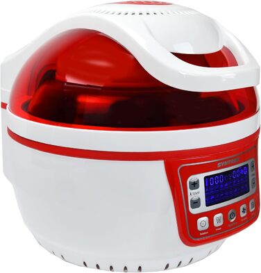 Аерофритюрниця Syntrox Germany Turbo 10 л, LED-дисплей, до 250°C, без олії, червона