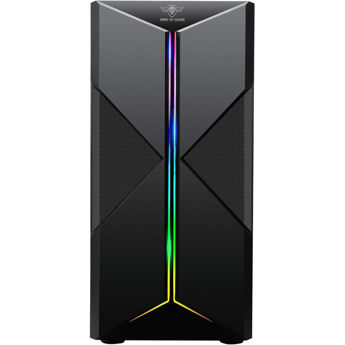 Корпус для ПК SPIRIT OF GAMER Clone III ARGB ATX/mATX/ITX, 4x120мм вентилятори, скляна бічна панель, металева сітка, сталь