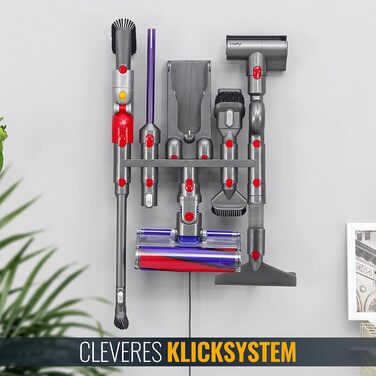 Аксесуари та запчастини для пилососа RICOO, сумісні з Dyson V7/V8/V10/V11/V12/V15, модель SH0602, сірі, якісний пластик, 232x42x85 мм