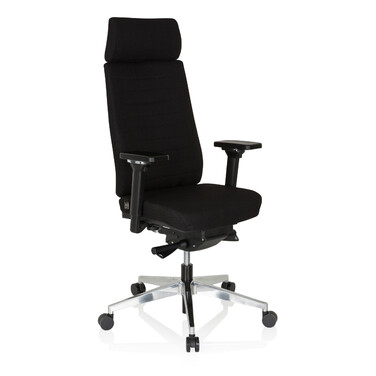 Офісне крісло MOVE-TEC PRO 3D, тканина, чорний колір / чорний колір, hjh OFFICE