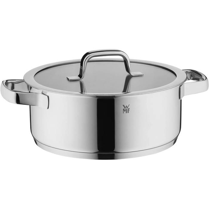 Набір каструль WMF Compact Cuisine 5 предметів, індукційний, нержавіюча сталь, з кришками, полірований Cromargan, без покриття, з внутрішньою шкалою