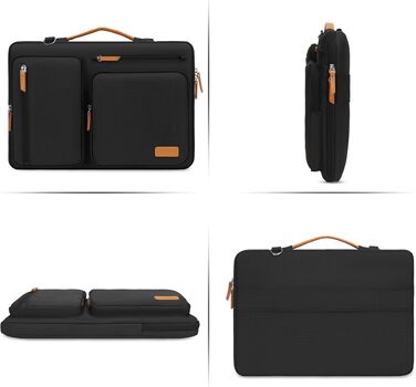Чохол-сумка для ноутбука MOSISO 16 дюймів 360° захисний, для MacBook Pro M1 M2 M3 M4 M5, Lenovo, HP, чорний