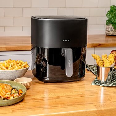 Аерофритюрниця Cecotec Cecofry Fantastik 6500, 6,5 л, 1700 Вт, без олії, 12 програм, сенсорне керування, регулювання температури 80-200°C, захист від перегріву