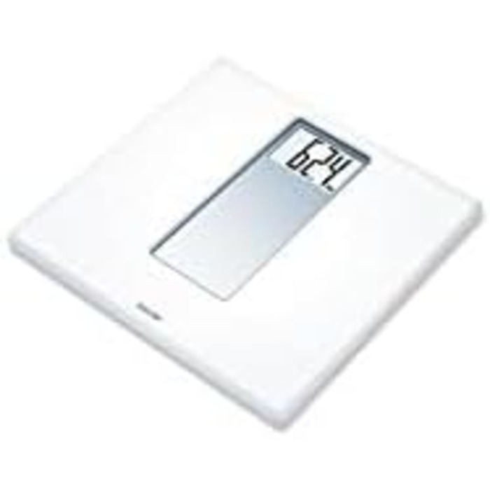 Ваги для людей Beurer PS 160, електронні, LCD-дисплей, великі цифри 4,7 см, вантажопідйомність 180 кг, білий ретро-дизайн