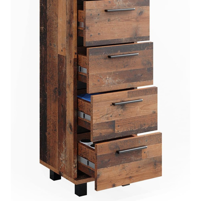 Пенал для ванної Vicco Ilias, дуб рустикальний, 30x95 см, 5 шухляд