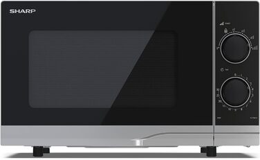Мікрохвильова піч SHARP PS201AES, 700 Вт, 6 режимів, розморожування, 455x274x329 мм, срібляста