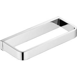 Flybath Кільце для рушників, масивна латунь, квадратна форма, хром, 20 см, для ванної та кухні, настінне кріплення