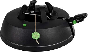 Підставка для ялинки KRINNER Green Line Comfort Grip S, з педаллю, рециклінг, 3 л бак для води, для дерев висотою до 2,3 м, чорна, вироблено в Німеччині