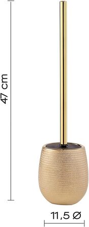 Керамічна туалетна щітка Gedy Gold G-Astrid, 47×11,5×11,5 см, унікальний дизайн, 2 роки гарантії
