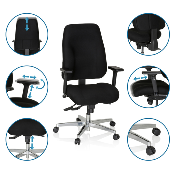 Крісло офісне / крісло керівника ZENIT COMFORT black hjh OFFICE