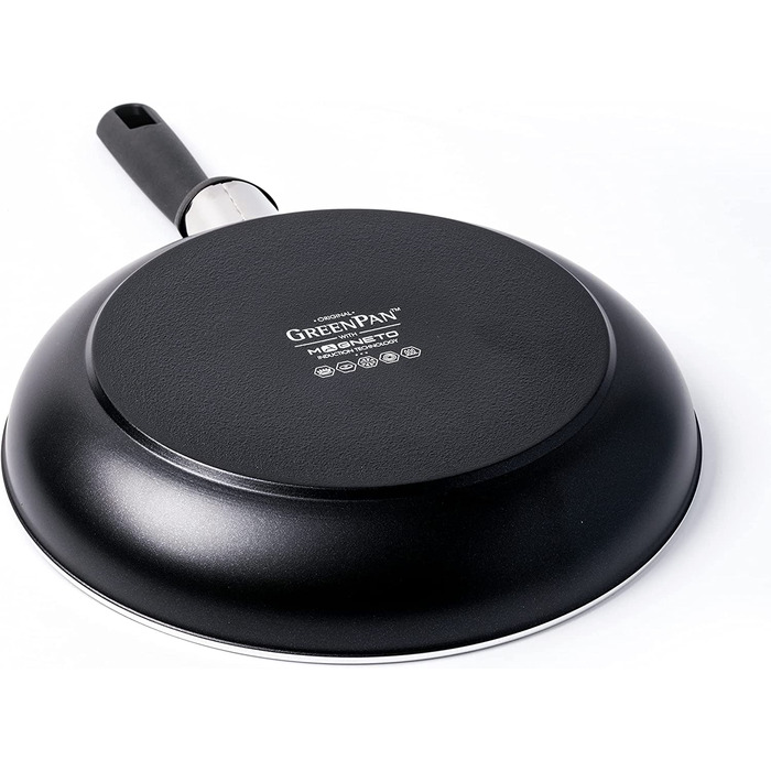 Сковорідки GreenPan Memphis 24 см і 28 см, керамічне антипригарне покриття, без PFAS, для індукції, підходять для духовки та посудомийки, чорні, набір для смаження, подарунок на День матері
