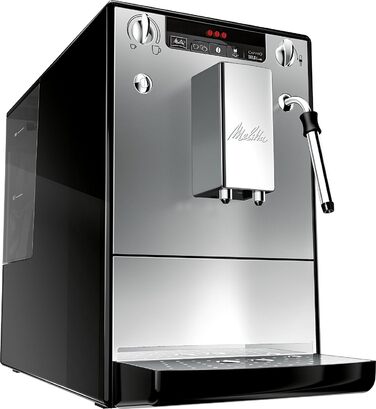 Кавомашина Melitta Solo & Milk з капучинатором, срібляста, автоматична, знімний резервуар для води, для кави та капучино