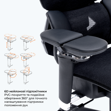 Крісло ігрове GamePro EDGE GC820MB Black