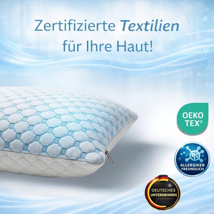 Охолоджувальна подушка для сну 40x80 з піни Memory Foam, ергономічна подушка для шиї та голови Cloudpillo