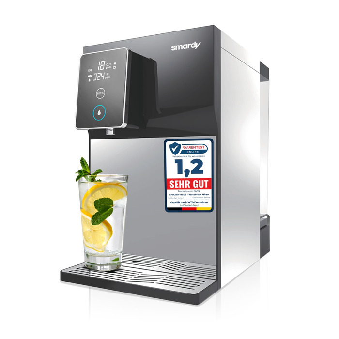 Smardy Blue Miran: Система фільтрації води зворотного осмосу з підігрівом 15-90°C (без підключення до водопроводу)