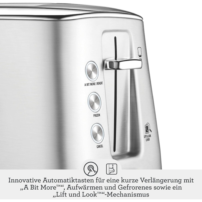 Тостер Sage Toast Select Luxe на 2 скибки з LED-таймером, нержавіюча сталь