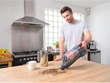 Акумуляторний пилосос BLACK+DECKER 3-в-1 BHFEA520J, 18В, безмішковий, ручний та підлоговий, турбощітка, 2 режими, бездротовий, з настінним кріпленням, щілинною насадкою, вбудованим акумулятором і зарядним кабелем