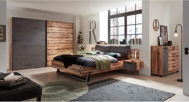 Комод Stella Trading DOVER для спальні, альпійський стиль, бетон, 125x96x38 см – сучасна тумба для зберігання