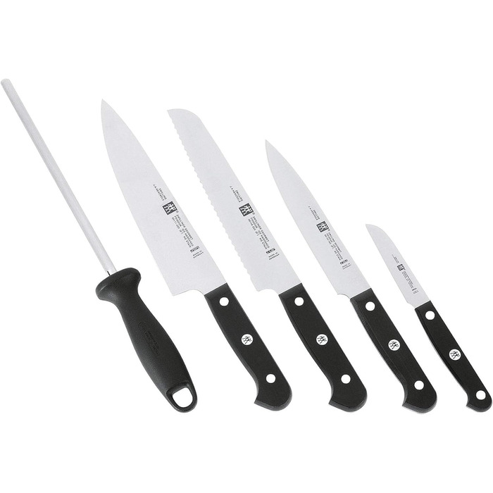 Набір ножів Zwilling Gourmet 6 предметів, нержавіюча сталь, срібно-чорний, 38 x 28 x 28 см