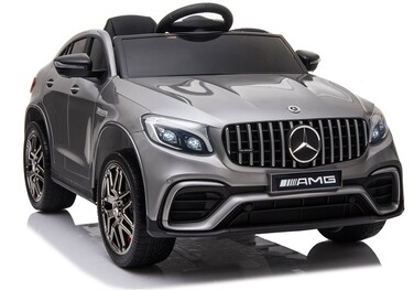 Дитячий електромобіль Mercedes GLC 63S (4x4, 12V 9Ah) — сріблястий, лакований