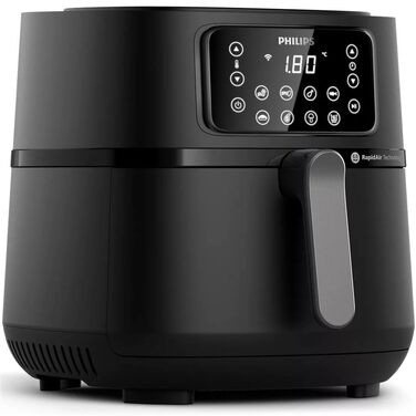 Аерофритюрниця Philips Connected Airfryer XXL HD9285/96 5000-серія, 7.2 л, на 6 осіб, 16 програм, чорна