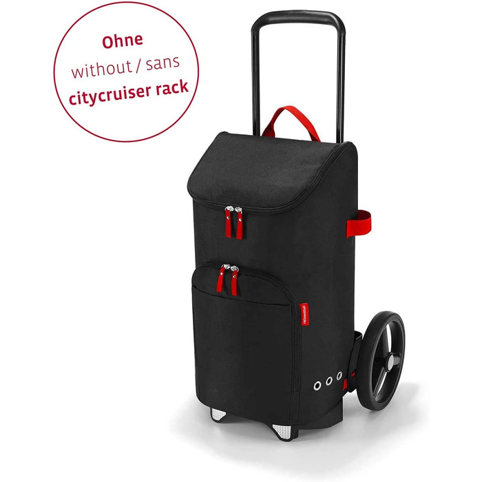 Сумка Reisenthel Citycruiser чорна – містка сумка для покупок з великими відділеннями, сумісна з візком Citycruiser Rack