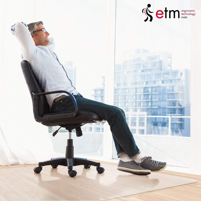 Прозорий килимок для захисту підлоги etm® 120x90 см для ламінату, паркету, плитки та твердих підлог