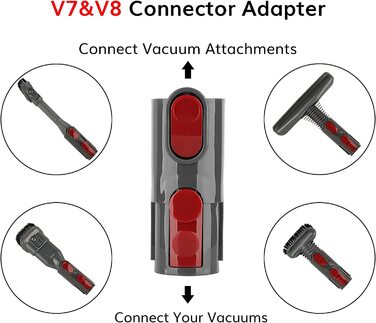 Набір аксесуарів та насадок для пилососа Dyson V8/V7/V6/DC19/DC29/DC34/DC33/DC35/DC62, змінні запчастини (6 в 1)