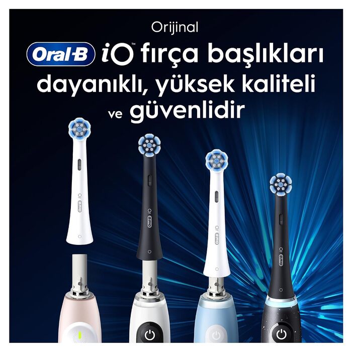 Смінні насадки для електричної зубної щітки Oral-B iO Ultimate Clean, CrissCross, для видалення нальоту, чорні, 4 шт.