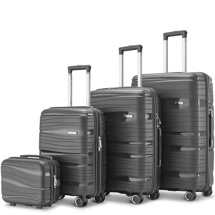 Валіза Travel One Hartschalen – Набір валіз 3 шт (32/60/98л), кодовий замок, 360° колеса, антрацит
