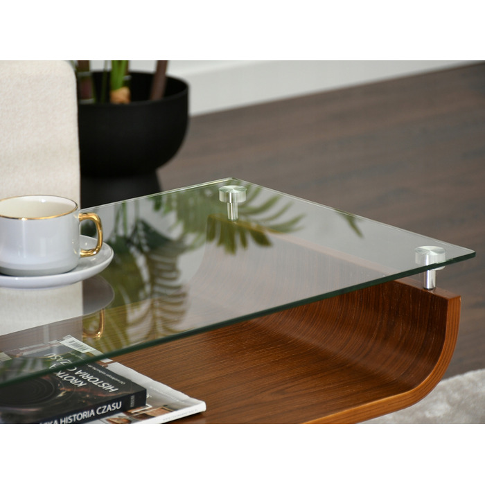 Журнальний стіл Mebel-Partner прямокутний, 88 x 38 x 50,5 см, колір: горіх