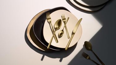 Набір столових приборів WMF Boston Gold, 24 предмети, для 6 осіб, нержавіюча сталь Cromargan, полірована поверхня