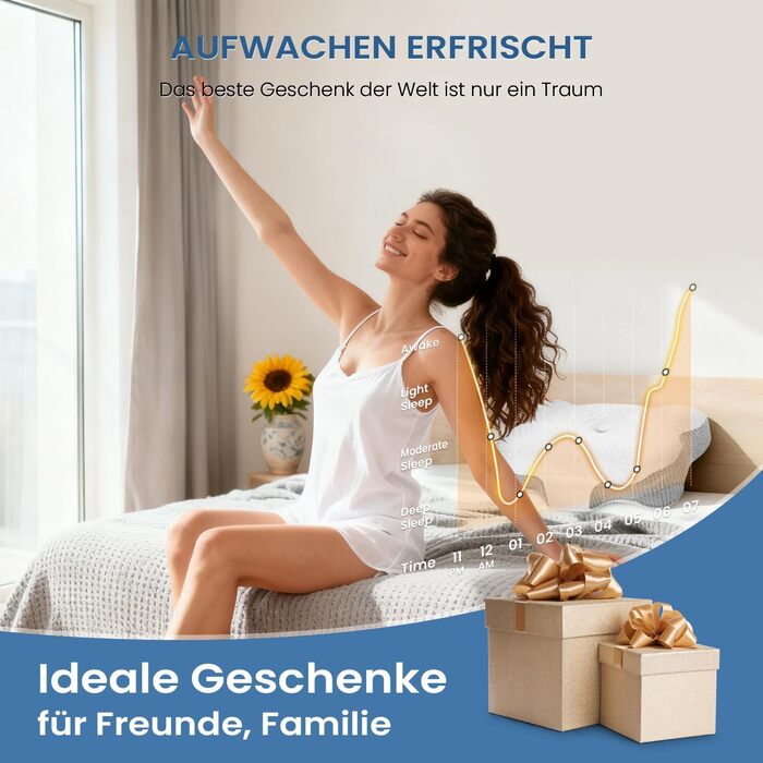 Подушка для шиї з Memory Foam, анатомічна для сну на боку та спині, біла. Ортопедична подушка для підтримки шийного відділу хребта.