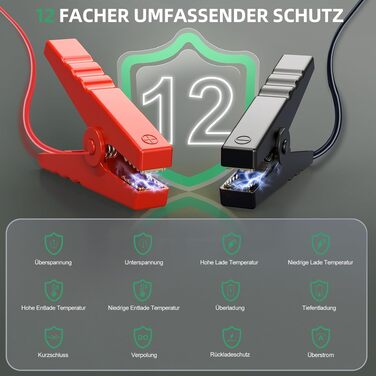Бустер акумулятора 12V 6000A Jump Starter Powerbank 20000mAh для авто (бензин до 10.0L, дизель до 8.0L) з LED ліхтарем